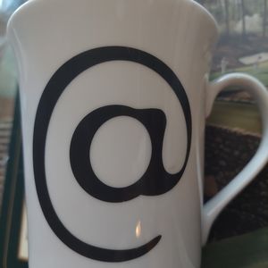 White German porcelain ampersand coffee mug by Kurtlz